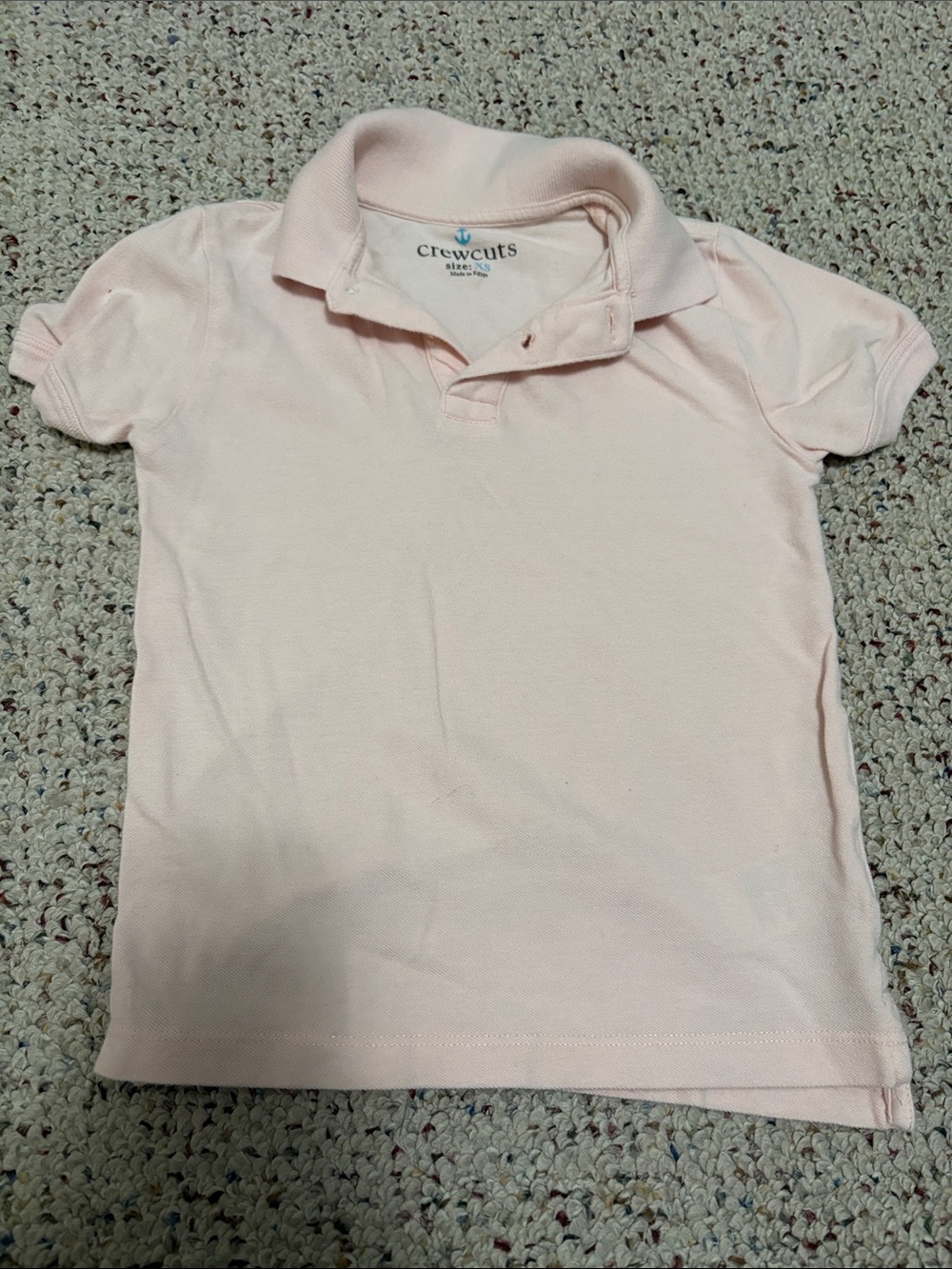 Crewcuts Pale Pink Short Sleeve Polo